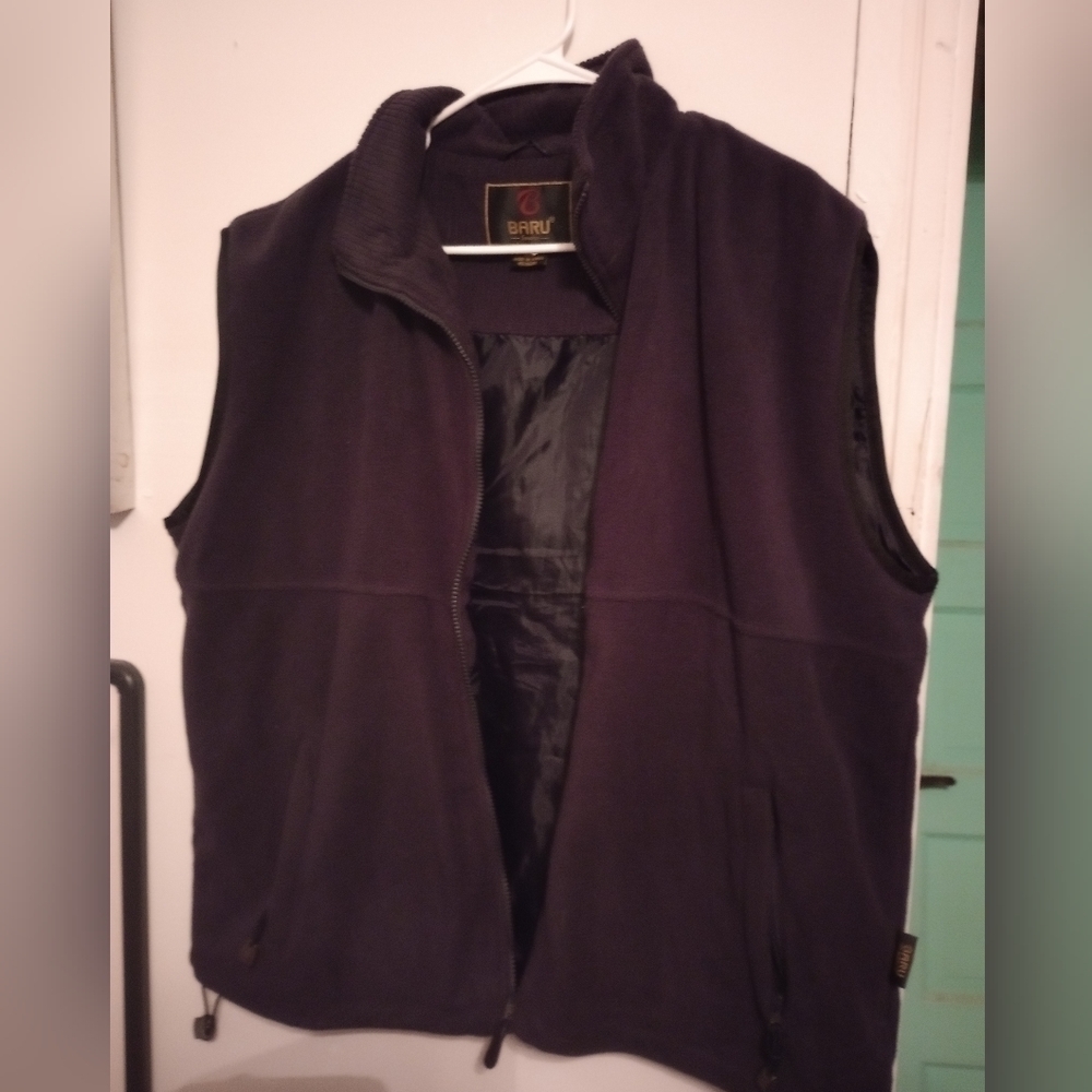 Baru Sports Men's Vest Ribbed Full Zip Purple Size 2X